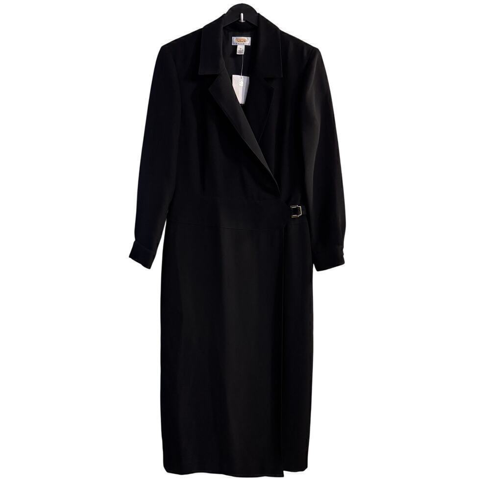NWT Vintage Talbots Faux Wrap Sheath Dress Crepe Classic Career Business Size 10